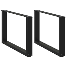 vidaXL 2 db acél fekete dohányzóasztal lábak U-alakú 60x(42-43) cm bútor