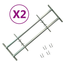 vidaXL 2 db állítható biztonsági ablakrács 1000-1500 mm építőanyag