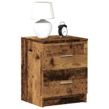 vidaXL 2 db antik fa színű éjjeliszekrény 2 fiókkal 40x36x50 cm bútor