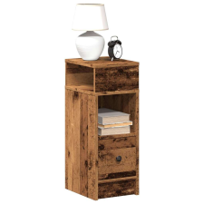 vidaXL 2 db antik fa színű éjjeliszekrény fiókkal 25x31x66 cm bútor