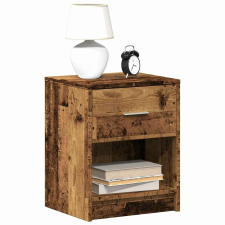 vidaXL 2 db antik fa színű éjjeliszekrény fiókkal 40x34x50 cm bútor