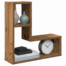vidaXL 2 db antik fa színű szerelt fa fali kockapolc 50x15x50 cm bútor
