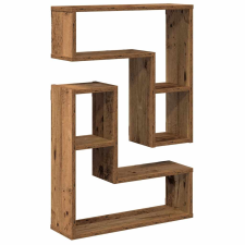 vidaXL 2 db antik fa színű szerelt fa fali kockapolc 50x15x50 cm (856604) bútor