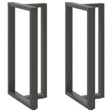 vidaXL 2 db antracit acél bárasztal lábak T-alakú 60x35x(111-112) cm bútor