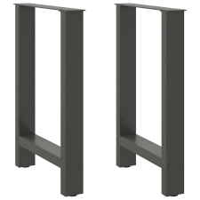 vidaXL 2 db antracit acél dohányzóasztal lábak 50x(72-73) cm bútor