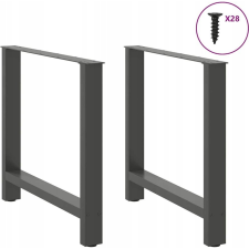 vidaXL 2 db antracit acél dohányzóasztal lábak 70x(72-73) cm (4013310 VidaXL) bútor