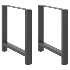 vidaXL 2 db antracit acél dohányzóasztal lábak 80x(72-73) cm bútor