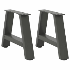 vidaXL 2 db antracit acél dohányzóasztal lábak A-alakú 30x(30-31) cm bútor