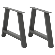 vidaXL 2 db antracit acél dohányzóasztal lábak A-alakú 70x(42-43) cm bútor