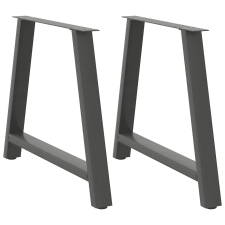 vidaXL 2 db antracit acél dohányzóasztal lábak A-alakú 90x(72-73) cm bútor