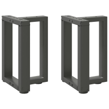 vidaXL 2 db antracit acél dohányzóasztal lábak T-alakú 28x25x(42-43)cm bútor