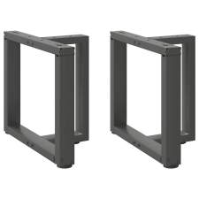 vidaXL 2 db antracit acél dohányzóasztal lábak T-alakú 50x25x(42-43)cm bútor