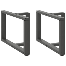 vidaXL 2 db antracit acél dohányzóasztal lábak T-alakú 70x25x(42-43)cm bútor