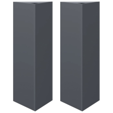 vidaXL 2 db antracit acél háromszög alakú kerti ültetőláda 30x26x75 cm (851148) kerti tárolás