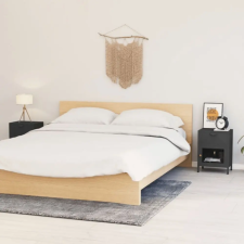 vidaXL 2 db antracitszürke acél és üveg éjjeliszekrény 40x30x54,5 cm bútor