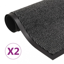 vidaXL 2 db antracitszürke négyszögletes szennyfogó szőnyeg 90x150 cm lakástextília