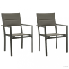 vidaXL 2 db antracitszürke textilén és acél kerti szék