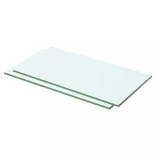 vidaXL 2 db átlátszó panel üvegpolc 50 x 20 cm kerti bútor
