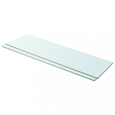 vidaXL 2 db átlátszó üveg paneles polc 100 x 30 cm kerti bútor