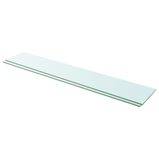 vidaXL 2 db átlátszó üveg paneles polc 110 x 20 cm bútor