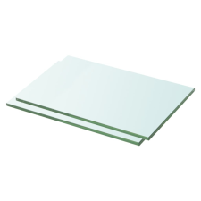 vidaXL 2 db átlátszó üveg paneles polc 30 x 15 cm bútor