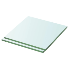 vidaXL 2 db átlátszó üveg paneles polc 30 x 25 cm bútor