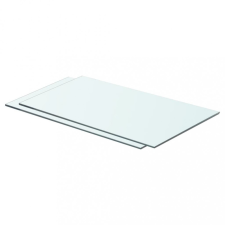 vidaXL 2 db átlátszó üveg paneles polc 60 x 30 cm kerti bútor