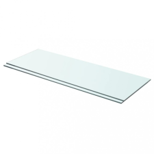 vidaXL 2 db átlátszó üveg paneles polc 70 x 25 cm kerti bútor