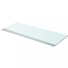 vidaXL 2 db átlátszó üveg paneles polc 80 x 30 cm bútor