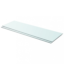 vidaXL 2 db átlátszó üveg paneles polc 90 x 30 cm kerti bútor