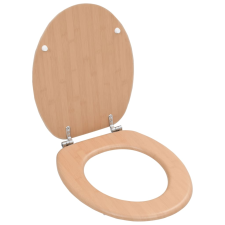 vidaXL 2 db bambuszmintás MDF WC-ülőke (276995) takarító és háztartási eszköz