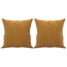 vidaXL 2 db barna bársony díszpárna 40 x 40 cm (349492) lakástextília