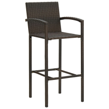 vidaXL 2 db barna polyrattan bárszék (313451) kerti bútor