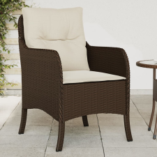 vidaXL 2 db barna polyrattan kerti szék párnával kerti bútor