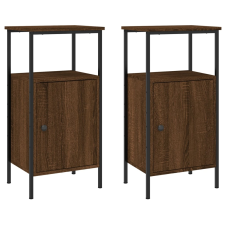 vidaXL 2 db barna tölgyszínű éjjeliszekrény 41 x 31 x 80 cm (825932) bútor