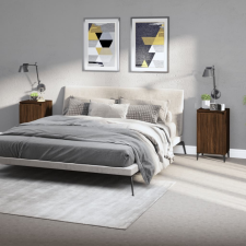 vidaXL 2 db barna tölgyszínű szerelt fa éjjeliszekrény 40x35x70 cm bútor