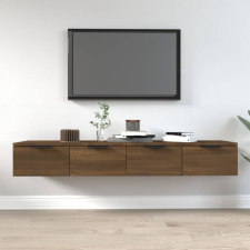 vidaXL 2 db barna tölgyszínű szerelt fa fali szekrény 68x30x20 cm bútor