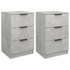 vidaXL 2 db betonszürke éjjeliszekrény 40 x 36 x 65 cm (811277) bútor