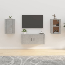 vidaXL 2 db betonszürke fali TV-szekrény 40x34,5x60 cm bútor