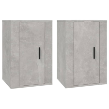 vidaXL 2 db betonszürke fali TV-szekrény 40x34,5x60 cm (816665) bútor