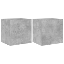 vidaXL 2 db betonszürke fali TV-szekrény LED-del 40,5x35x40 cm (837253) bútor