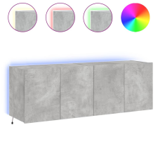 vidaXL 2 db betonszürke fali TV-szekrény LED-del 60x35x41 cm (837309) bútor