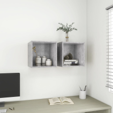 vidaXL 2 db betonszürke forgácslap faliszekrény 37 x 37 x 37 cm bútor