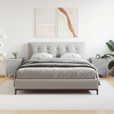 vidaXL 2 db betonszürke szerelt fa éjjeliszekrény 40 x 40 x 50 cm bútor