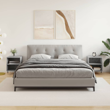 vidaXL 2 db betonszürke szerelt fa éjjeliszekrény 40x30x50 cm bútor