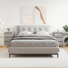 vidaXL 2 db betonszürke szerelt fa éjjeliszekrény 40x35x69 cm bútor