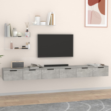 vidaXL 2 db betonszürke szerelt fa faliszekrény 102 x 30 x 20 cm bútor