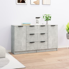 vidaXL 2 db betonszürke szerelt fa tálalóasztal 60 x 30 x 70 cm bútor