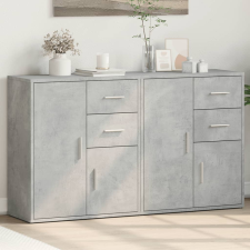 vidaXL 2 db betonszürke szerelt fa tálalószekrény 60 x 31 x 70 cm bútor