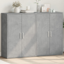 vidaXL 2 db betonszürke szerelt fa tálalószekrény 60 x 31 x 84 cm bútor